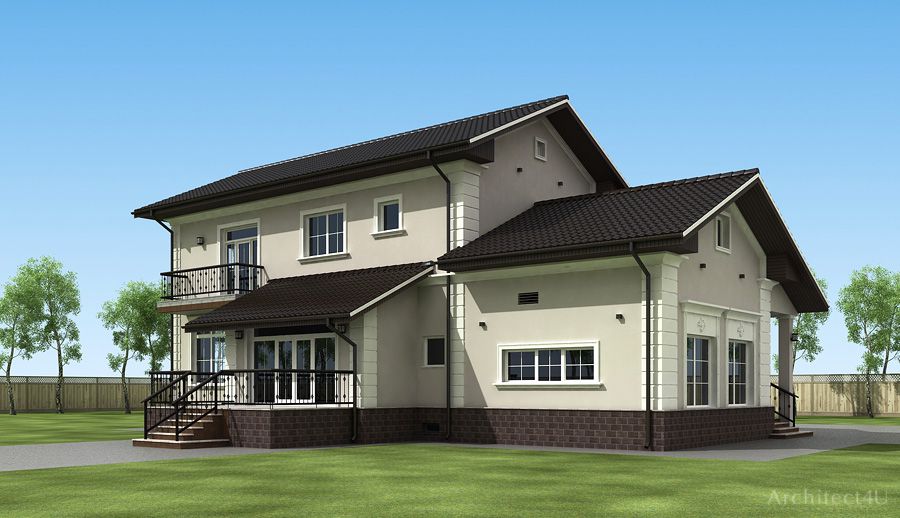 Боковой фасад дома (вид со стороны участка)